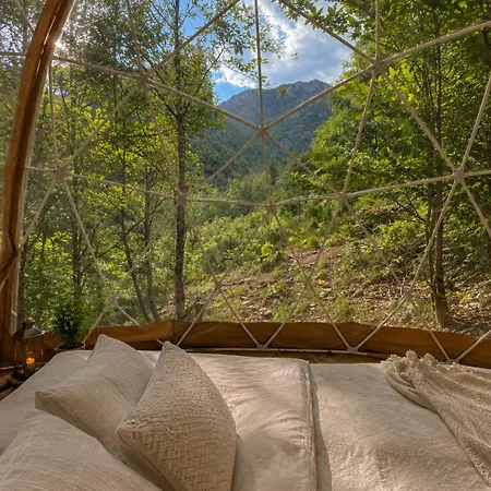 Dôme Glamping Sous Les étoiles, Rivière, Animaux, Douche Ambiance Bali, Cévennes Vialas